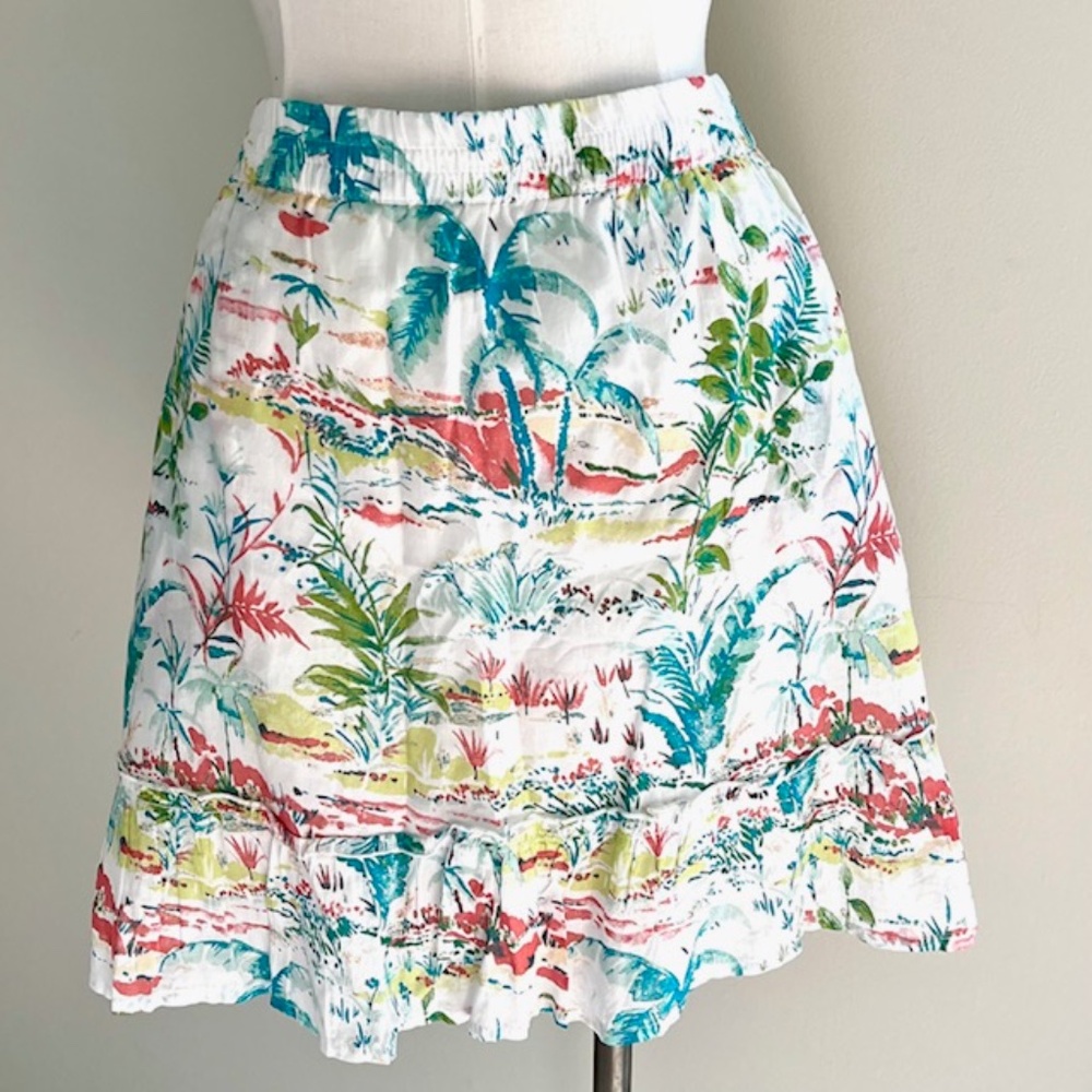 Sigrid Olsen Tropical Mini Skirt S XL